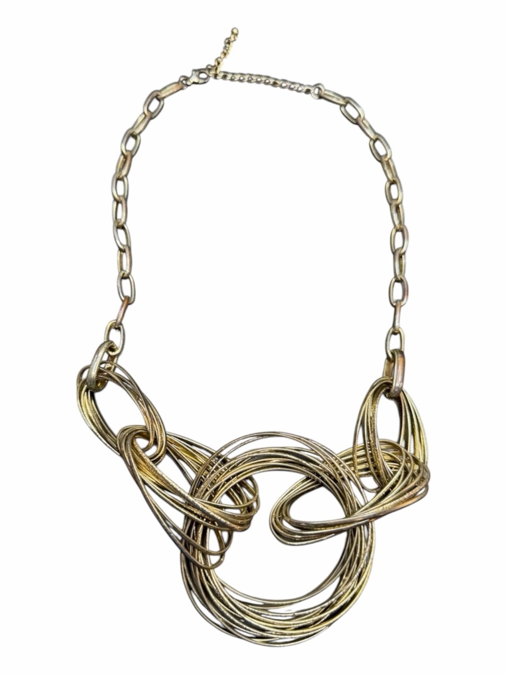 Vintage INC International Concepts Gold Tone Large Chain Statement Necklace